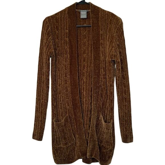 |EUC| MATTY M Chenille Long Open Front Cardigan - Picture 1 of 5